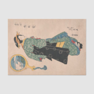 Japanese Kimono Woman Courtesan Artwork Tissue Paper