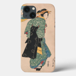 Japanese Kimono Woman: Ukiyo-e Woodblock Print  iPhone 13 Case