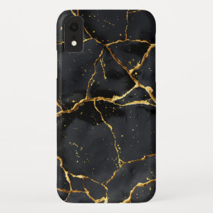 Japanese Kintsugi Black & Gold iPhone XR Case
