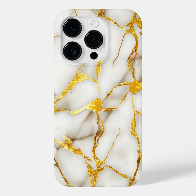 Japanese Kintsugi White Gold Case-Mate iPhone Case (Back)