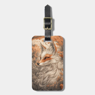 Japanese Kitsune fox Luggage Tag