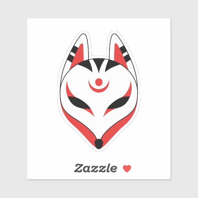 Japanese Kitsune Fox Mask (Sheet)