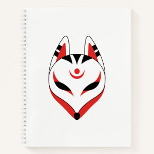 Japanese Kitsune Fox Mask Notebook