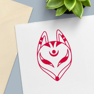 Japanese Kitsune Fox Mask Self-inking Stamp