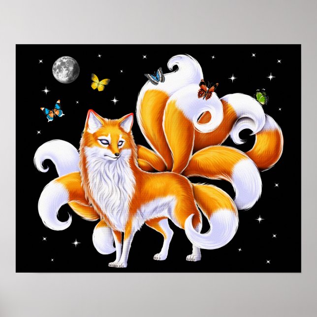 Japanese Kitsune Fox Poster (Front)