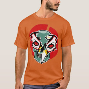 Japanese kitsune mask with skull6 T-Shirt
