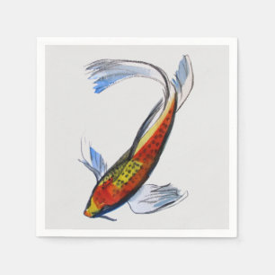 Japanese koi carp fish art homeware napkin