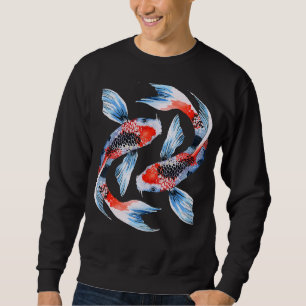 Japanese Koi Carp Nishikigoi Fish Cherry Blossoms Sweatshirt
