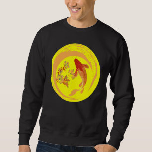 Japanese Koi Carp Nishikigoi Fish Cherry Blossoms Sweatshirt