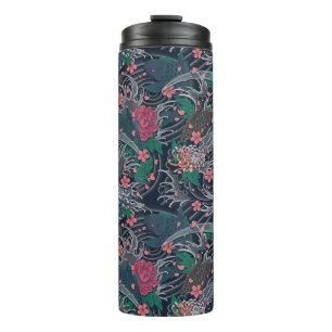 Japanese Koi & Chrysanthemums Thermal Tumbler