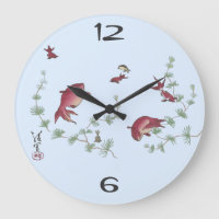 Japanese Koi Fine Art Clock