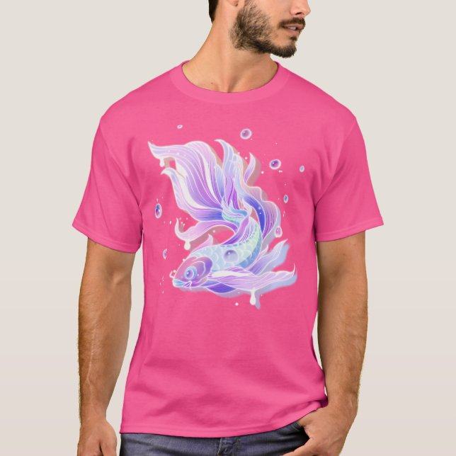 Japanese Koi Fish Aesthetic Japan Lover T-Shirt (Front)