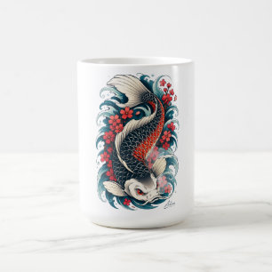 Japanese Koi Fish Art Long Sleeve Coffee Mug