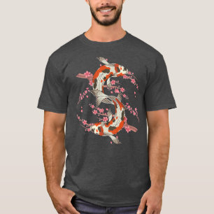 Japanese Koi Fish Cherry Blossom Nishikigoi Sakura T-Shirt