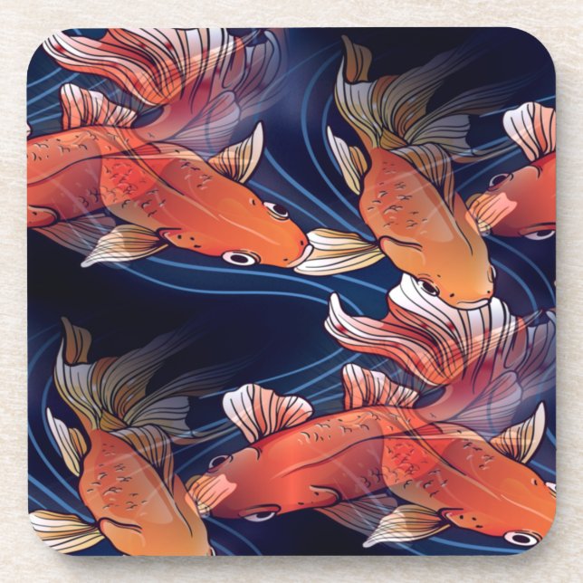 Japanese Koi Fish Coaster (Front)