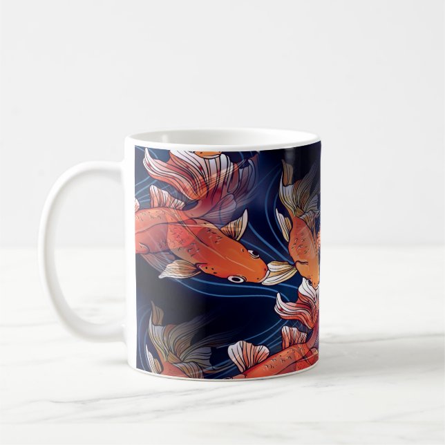 Japanese Koi Fish Coffee Mug (Left)