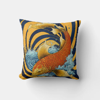 Japanese Koi Fish Cushion