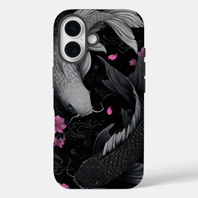 Japanese Koi Fish Dark Mode Case-Mate iPhone Case (Back)