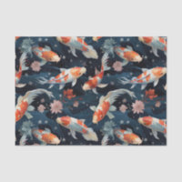 Japanese Koi Fish Decoupage