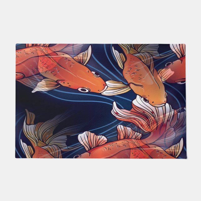 Japanese Koi Fish Doormat (Front)