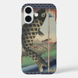 Japanese Koi Fish Festival Flag Antique iPhone 16 Case
