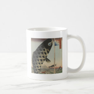 Japanese Koi Fish Festival Flag Antique Coffee Mug