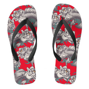 Japanese Koi Fish Flip Flops