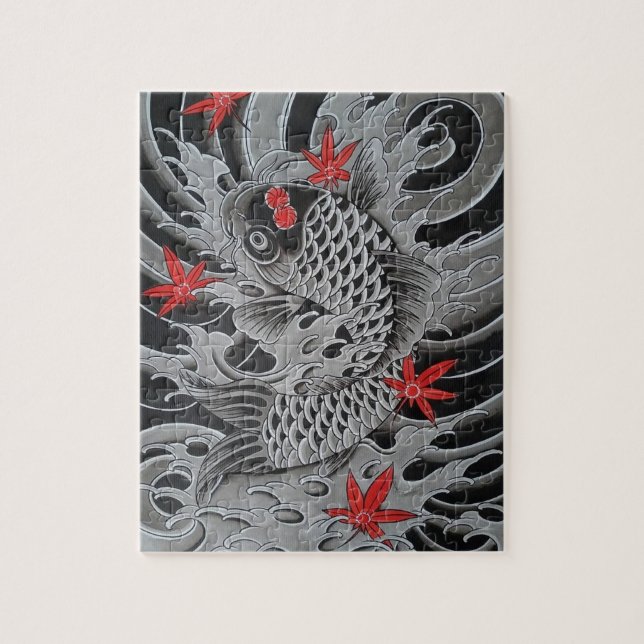 Japanese Koi Fish Jigsaw Puzzle (Vertical)