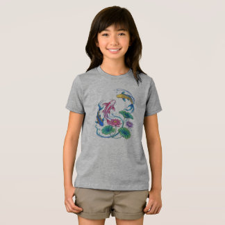 Japanese Koi Fish Lotus Mandala Traditional Style Tri-Blend Shirt