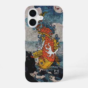Japanese Koi Fish Moonlit Leap artwork iPhone 16 Case