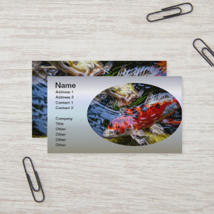 Japanese Koi Fish Pond Business Card