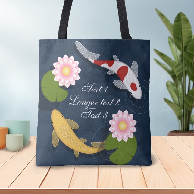 Japanese Koi Fish Pond Tote Bag (Creator Uploaded)