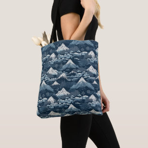 Japanese Koi Fish Sakura Pattern Tote Bag