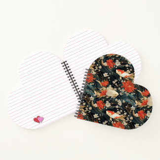 Japanese Koi Fish Seamless Pattern Notebook