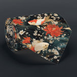 Japanese Koi Fish Seamless Pattern Tie<br><div class="desc">Japanese Koi Fish Seamless Pattern. A vintage oriental illustration on purple background. Seamless repeating Japanese fish pattern design to give your product an artistic aquatic style.</div>