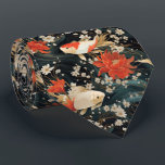 Japanese Koi Fish Seamless Pattern Tie<br><div class="desc">Japanese Koi Fish Seamless Pattern. A vintage oriental illustration on purple background. Seamless repeating Japanese fish pattern design to give your product an artistic aquatic style.</div>