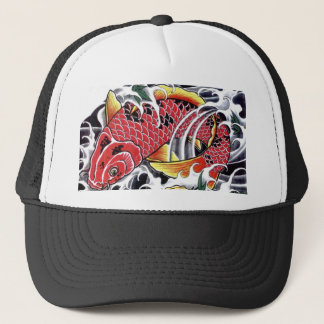 Japanese Koi Fish Tattoo Trucker Hat