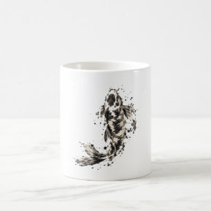 Japanese Koi Fish – Traditional Japanese Art & Ink Coffee Mug