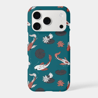 Japanese Koi Fish & Water Lilies Asian Pattern