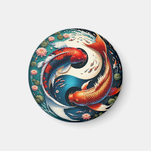 Japanese Koi Fish Yin Yang Magnet