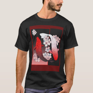 Japanese Koi Nishikigoi Fish Cherry Blossom Women  T-Shirt
