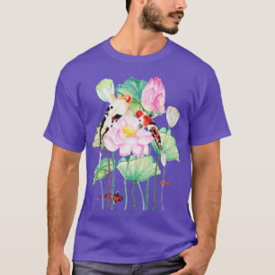 Japanese Koi p Nishikigoi Fish Water Lilies Pads 2 T-Shirt