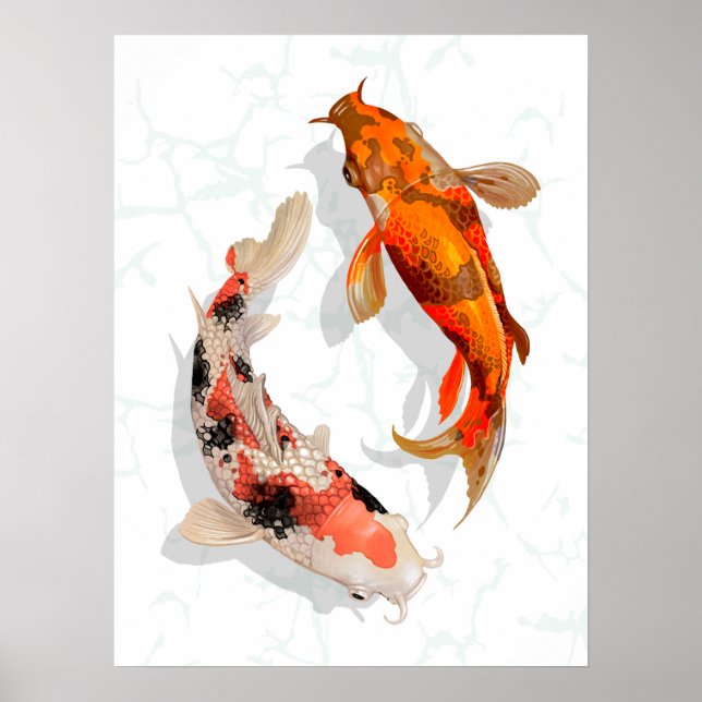 Japanese Koi Pond Poster (Front)