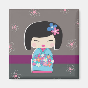Japanese Kokeshi Doll Magnet