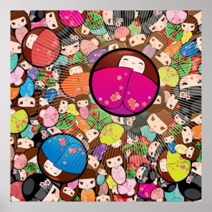 Japanese Kokeshi Doll - Print
