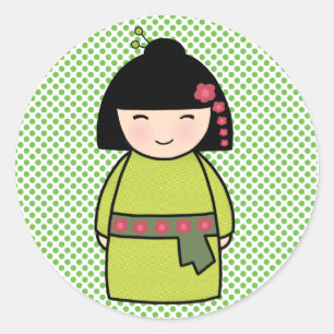 Japanese Kokeshi Doll Sticker