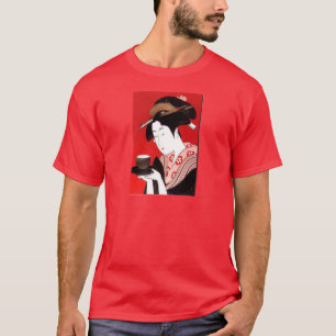 Japanese Lady Tea Serving Ceremony Art Print T-Shirt