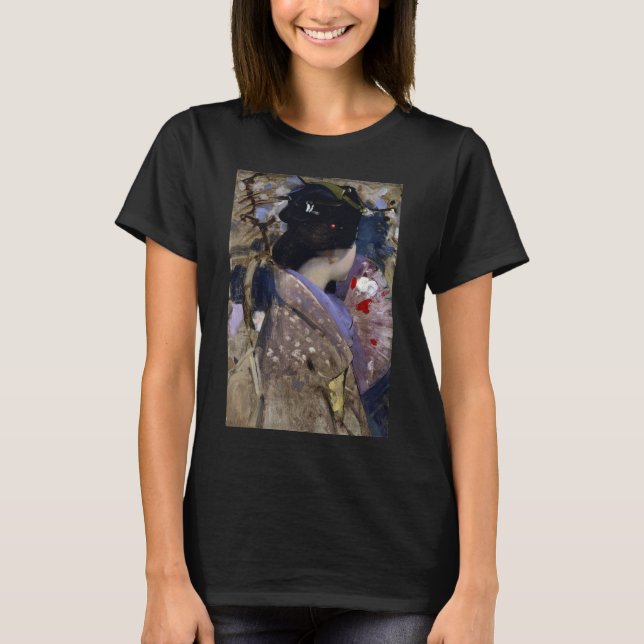 Japanese Lady with a Fan by George Henry T-Shirt (Front)