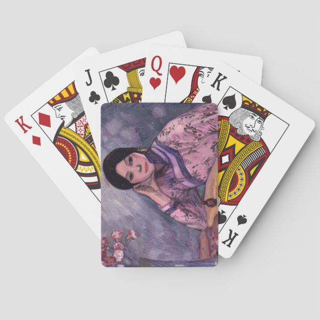 Japanese Lady with a Perfume Bottle Playing Cards (Back)