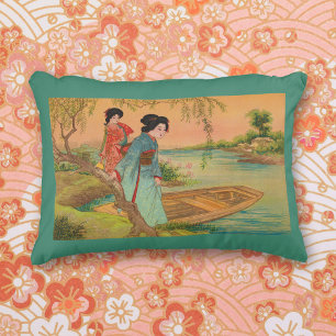 Japanese Lakeside Accent Pillow